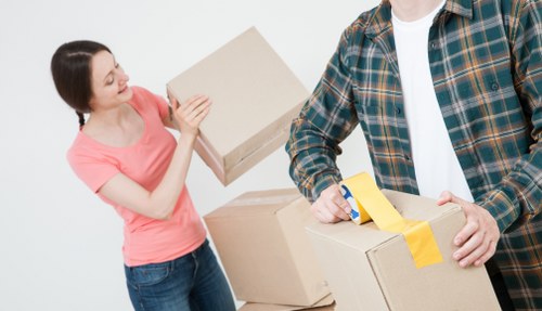 Careful packing setup for fragile items in a Knightsbridge home or office
