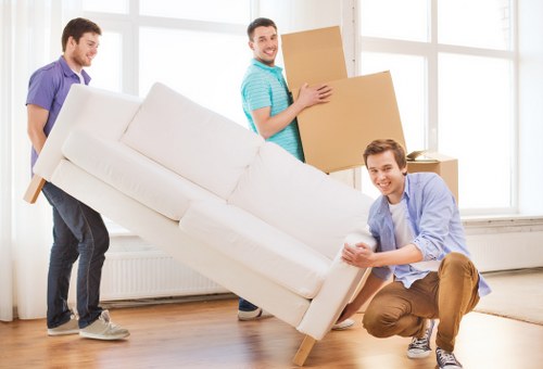 Commercial and household items loaded for transport in Knightsbridge