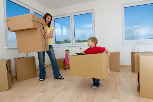 Careful handling of household items during a local relocation