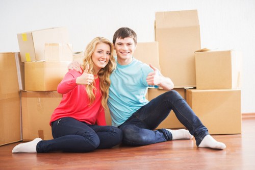 Packing office furniture and IT equipment for a Knightsbridge business move