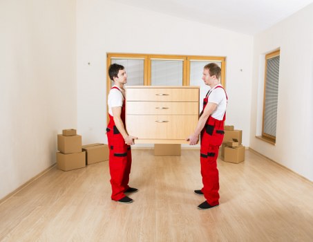 Local moving truck prepared for furniture and apartment transport in Knightsbridge